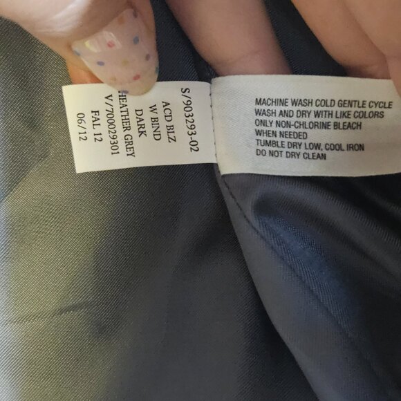 GAP Women's Blazer Size 18 "The Academy Blazer" Gray with Black Accents Office - Picture 6 of 7